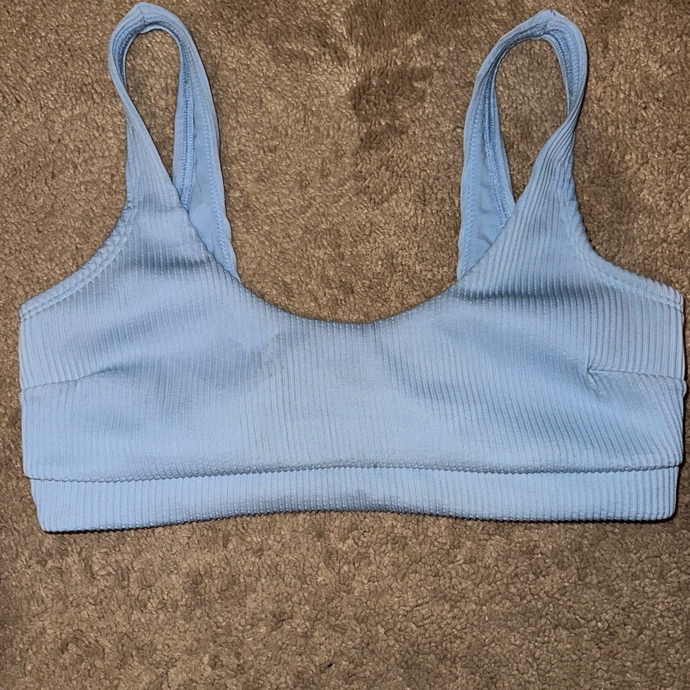 Ribbed Bikini Top Hollister Baby Blue Top Sports Bra